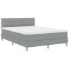 Postel s box springem s matrací Světle šedá 140x190 cm Textilie 3338839