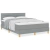 Postel s box springem s matrací Světle šedá 140x190 cm Textilie 3338839