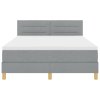 Postel s box springem s matrací Světle šedá 140x190 cm Textilie 3338839