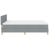 Postel s box springem s matrací Světle šedá 140x190 cm Textilie 3338839