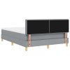 Postel s box springem s matrací Světle šedá 140x190 cm Textilie 3338839