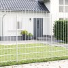 Zahradní plot s obloukovým vrcholem bílý 8,5x2 m z oceli 3360159