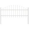 Zahradní plot 6 pcs Bílá 170 x 140 cm Práškově lakovaná ocel 3360160
