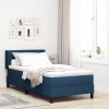 Postel s boxspringem a matrací modrá 90x190 cm textilie 3341019