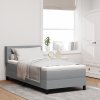 Postel vidaXL Box Spring s matrací Světle šedá 100x200 cm Textil 3341027