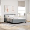 Boxspring postel s matrací a LED světlem šedá 140x200 cm textilie 3342212
