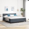 Boxspring postel s matrací a LED tmavě šedá 180x200 cm samet 3342669