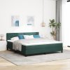 Postel s boxspringem s matrací & LED Tmavě zelená 180x200 cm Samet 3342671