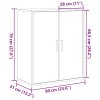 Vysoký bufet 2 pcs Černý dub 60 x 31 x 70 cm Kompozitní dřevo 3365552