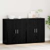 Vysoký bufet 2 pcs Černý dub 60 x 31 x 70 cm Kompozitní dřevo 3365552