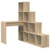 Rohový psací stůl s policí Sonoma dub 101,5 x 149,5 x 149,5 cm 3337243