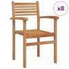 Zahradní stohovatelné židle 8 pcs Hnědá 55.5 x 55.5 x 90 cm 3375765