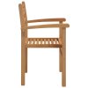 Zahradní stohovatelné židle 8 pcs Hnědá 55.5 x 55.5 x 90 cm 3375765