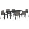 Zahradní jídelní souprava 7 pcs Šedá Práškově lakovaná ocel 3379244