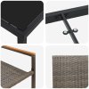 Zahradní jídelní souprava s polštářem 5 pcs Šedá polyratan 3379712