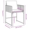 Zahradní jídelní souprava s polštářem 5 pcs Šedá polyratan 3380014