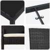 Zahradní jídelní souprava s polštářem 5 pcs Černá polyratan 3380100