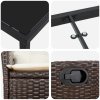 Zahradní jídelní souprava s polštářem 7 pcs Hnědá polyratan 3380495