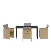 Zahradní jídelní souprava 5 pcs Béžová polyratan 3380614