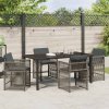 Zahradní jídelní souprava 5 pcs Šedá polyratan 3380779