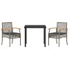 Zahradní jídelní souprava 3 pcs Šedá polyratan 3380820