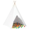 Teepee stan Bílá 120 x 120 x 150 cm Textil a Plast 3385870