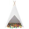 Teepee stan Bílá 120 x 120 x 150 cm Textil a Plast 3385870