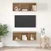 Sestava TV skříněk 2 pcs Artisanový dub 37 x 37 x 107 cm 3393575