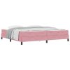 Postel s boxspringem s matrací Růžová 200 x 200 cm textil 3398718