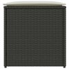 Cushion box s úložištěm Černá 50 x 50 x 50 cm polyratan 365408
