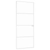 Interiérové dveře bílé 83x201,5 cm tvrzené sklo a hliník úzké 153667