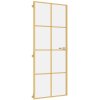 Interiérové dveře úzké zlaté 83x201,5 cm tvrzené sklo a hliník 155141