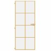 Interiérové dveře úzké zlaté 83x201,5 cm tvrzené sklo a hliník 155141