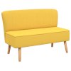 Pohovka textil 117 x 55,5 x 77 cm žlutá 244074