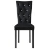 Jídelní židle 4 ks černé samet 246487