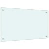 Kuchyňský panel bílý 70 x 40 cm tvrzené sklo 249451