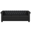 Chesterfield 2místná a 3místná sedačka umělá kůže černá 272249