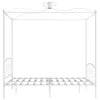 Rám postele s nebesy bílý kovový 160 x 200 cm 284472