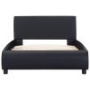Rám postele s LED světlem černý umělá kůže 90 x 200 cm 285480