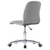 Otočné jídelní židle 4 ks světle šedé textil 3056530