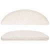 Schodové rohože 15 ks 56 x 17 x 3 cm bílé půlkulaté 133898