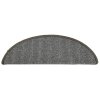 Schodové rohože 15 ks 56 x 17 x 3 cm šedé, půlkulaté 149846