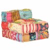 Modulární pouf patchwork textil 287702