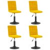 Otočné jídelní židle 4 ks hořčicově žluté samet 3089296