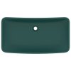 Luxusní umyvadlo obdélníkové matné tmavě zelené 71 x 38 cm 146959