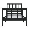 Rám postele černý 75 x 190 cm Small Single masivní dřevo 3101117