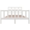 Rám postele bílý masivní borovice 120 x 200 cm 3101344