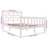 Rám postele bílý masivní borovice 120 x 200 cm 3101344