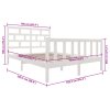 Rám postele bílý masivní borovice 160 x 200 cm 3101359