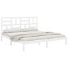Rám postele bílý masivní dřevo 180 x 200 cm Super King 3105966